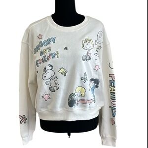 🆕 Peanuts Snoopy and Friends Sweatshirt Juniors Large
